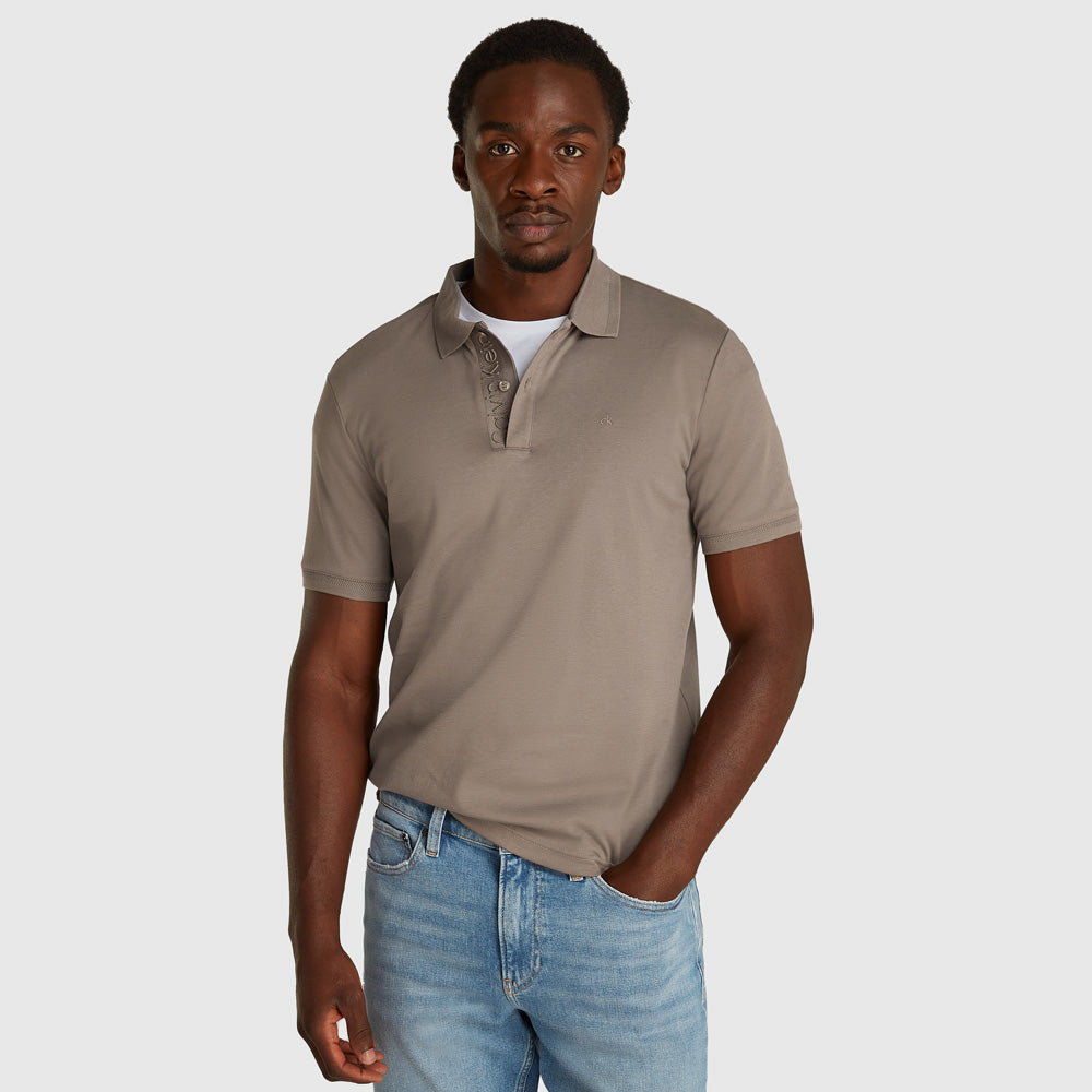 Calvin Klein Liquid Collar Golfer - Brown |ThirdBaseUrban