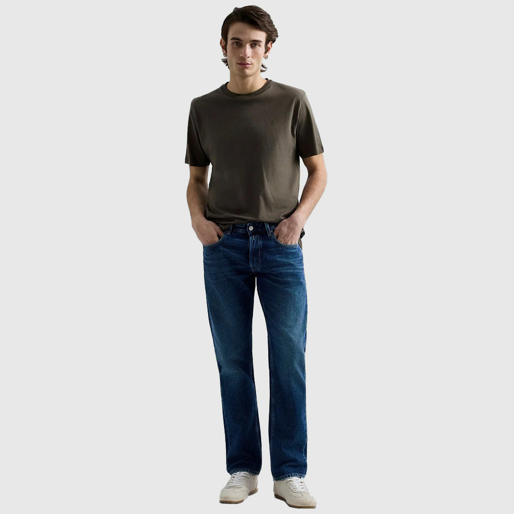Crew Neck Basic T-Shirt - Mud Green