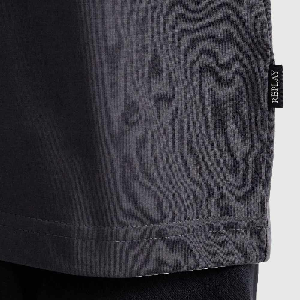 Embossed Logo Basic T-Shirt - Black/Grey