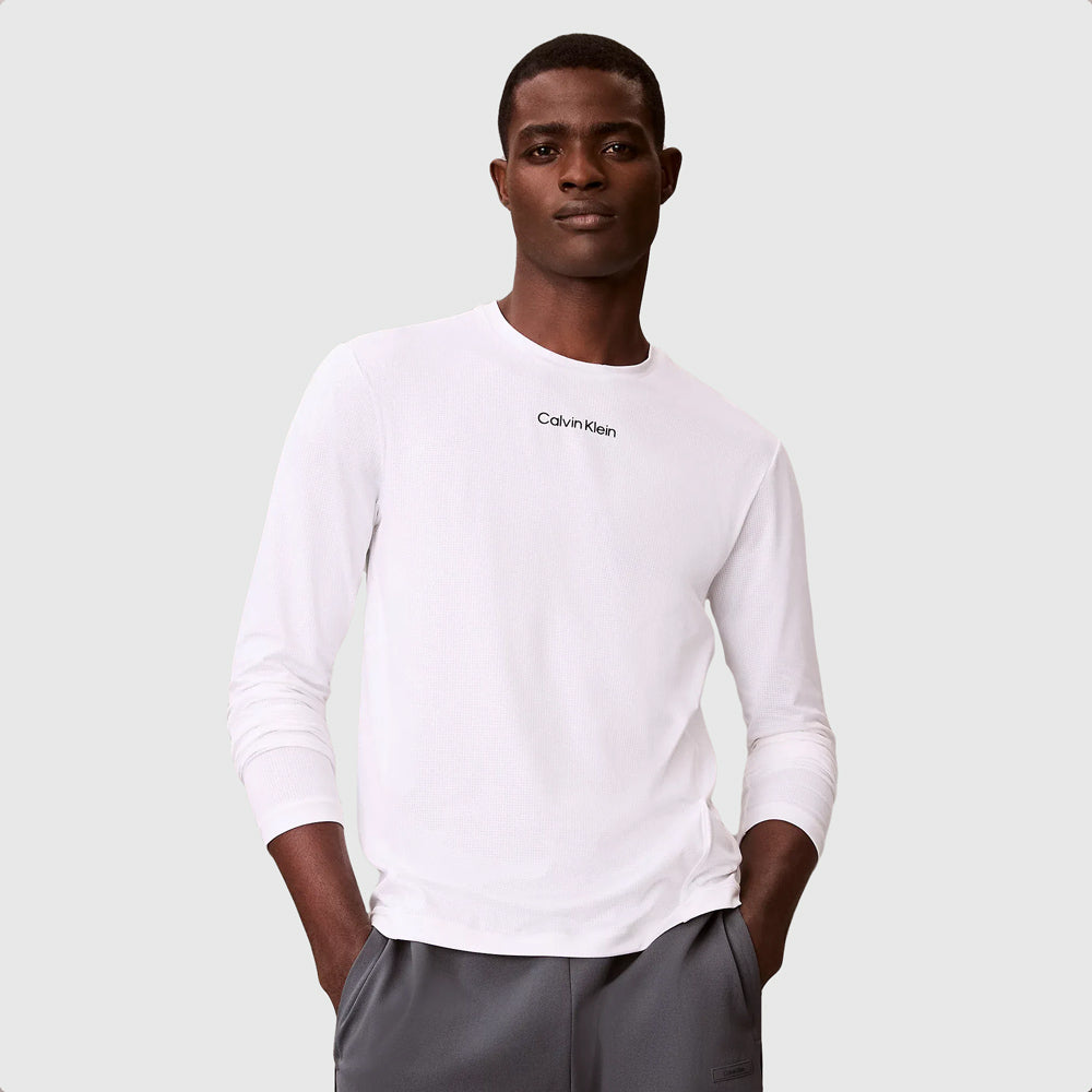 Calvin Klein Long Sleeve T- Shirt - White |ThirdBaseUrban