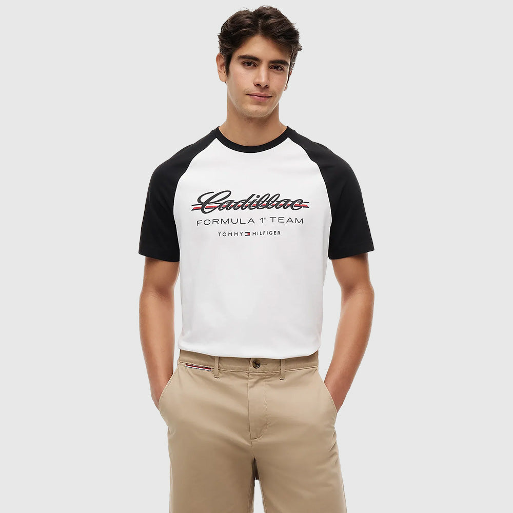 Cadillac Formula 1® Team Logo Raglan T-Shirt - White/Black