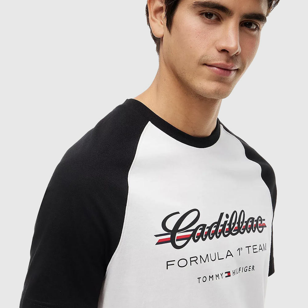 Cadillac Formula 1® Team Logo Raglan T-Shirt - White/Black