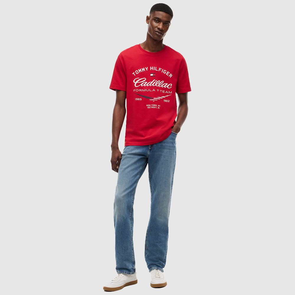 Cardilac Formula 1 Team Varsity Graphic T-Shirt - Red
