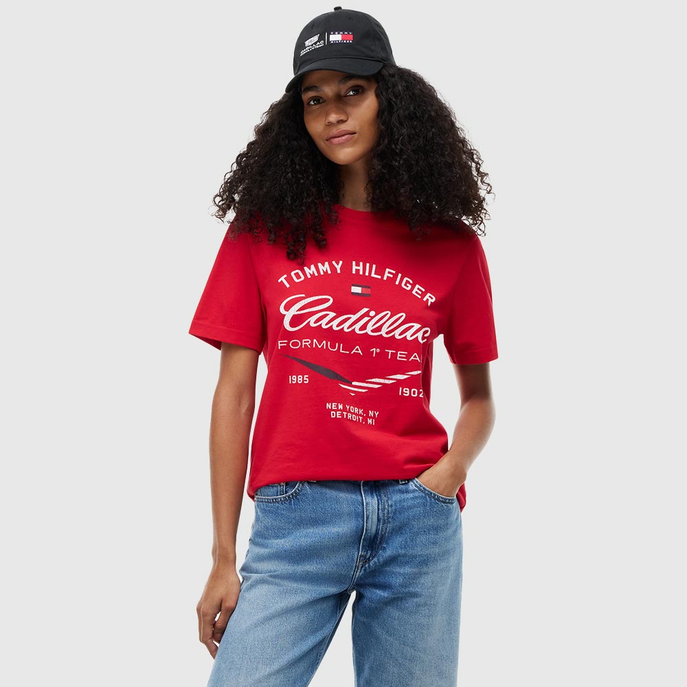 Cardilac Formula 1 Team Varsity Graphic T-Shirt - Red