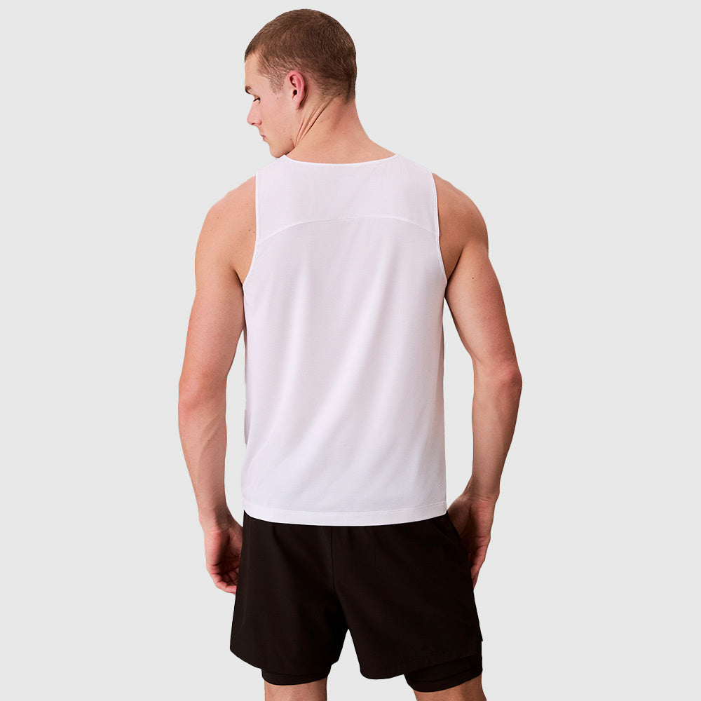 Mesh Performance Tank Top - White