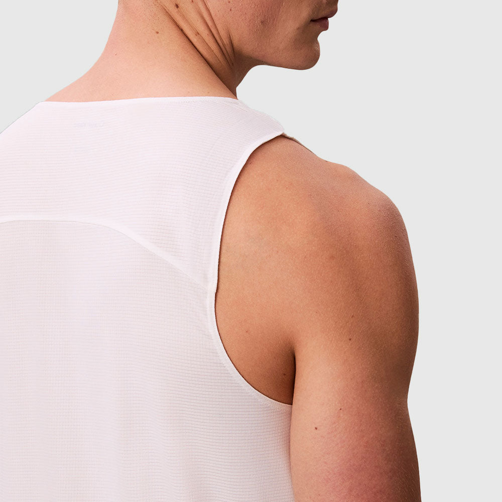Mesh Performance Tank Top - White