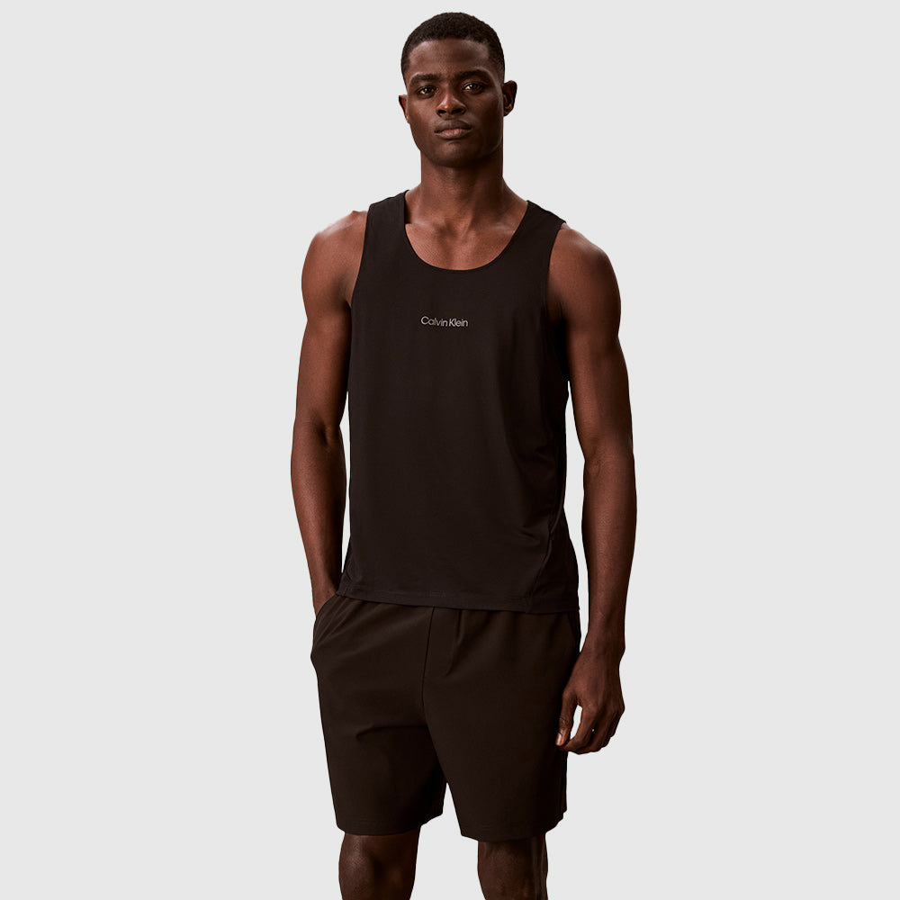 Mesh Performance Tank Top - Black