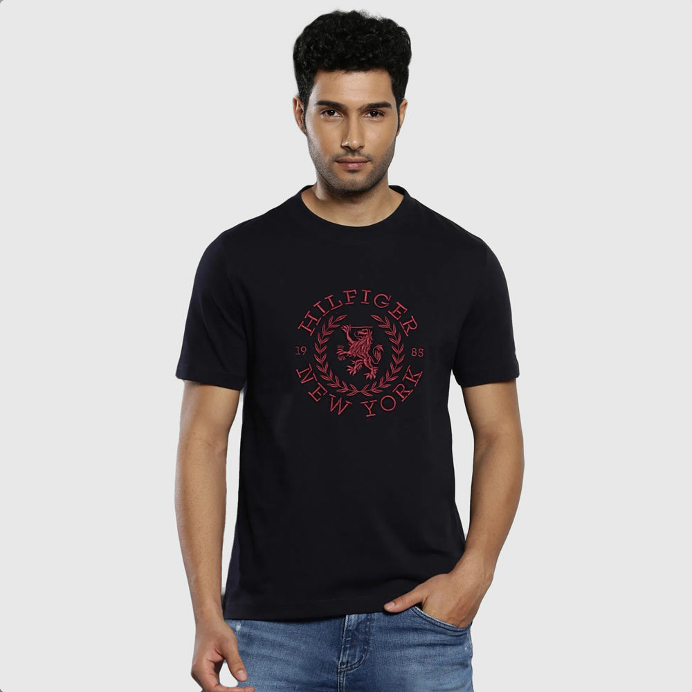 Tommy Hilfiger Icon Crest T-Shirt - Navy |ThirdBaseUrban