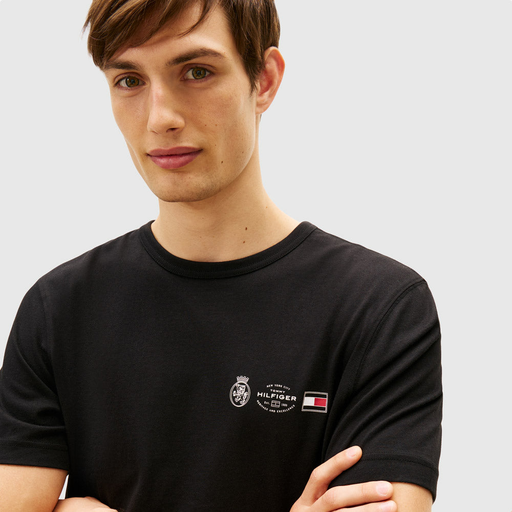 Crest Outline T-Shirt - Black
