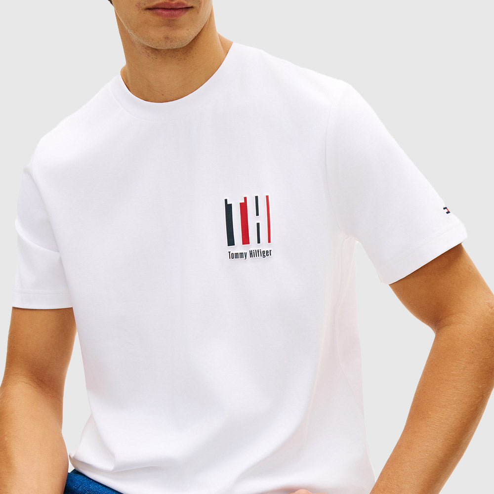 Icon Interlock Embossed T-Shirt - White