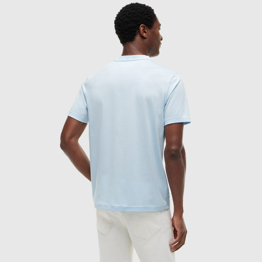 Logo Embroidery Jersey T-Shirt - Light Blue