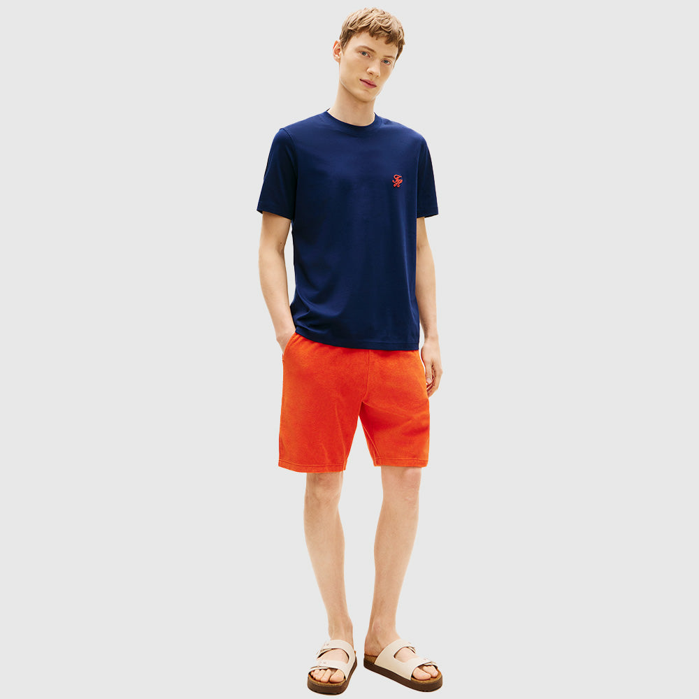 Logo Embroidery Jersey T-Shirt - Navy