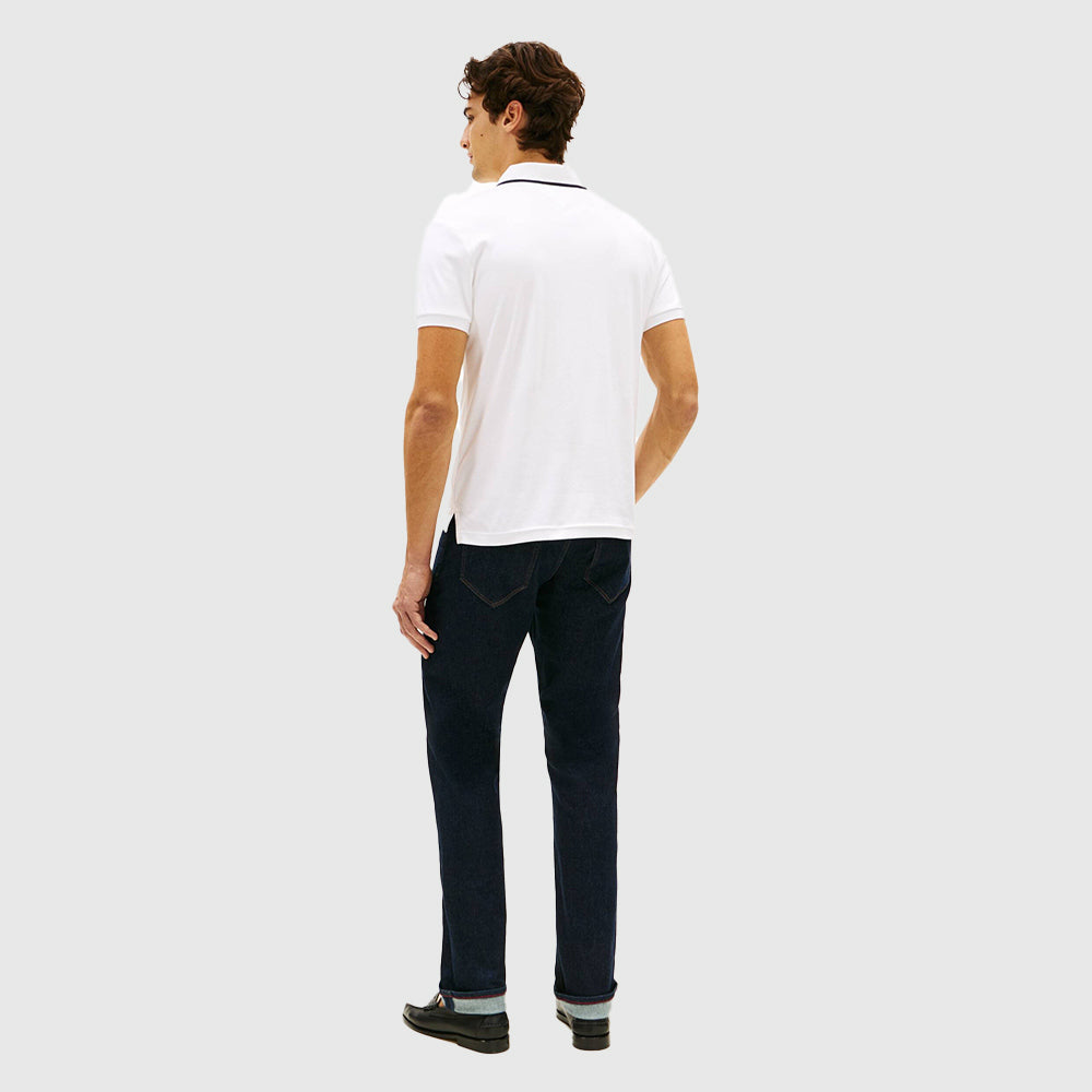 Liquid Cotton Tipped Polo Shirt - White