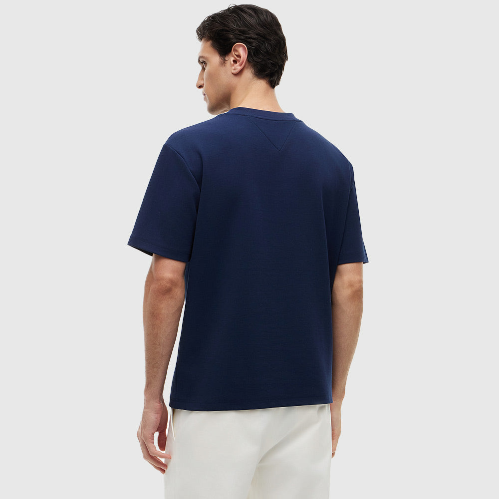 Nautical Rope Graphic Relaxed T Shirt - Navy