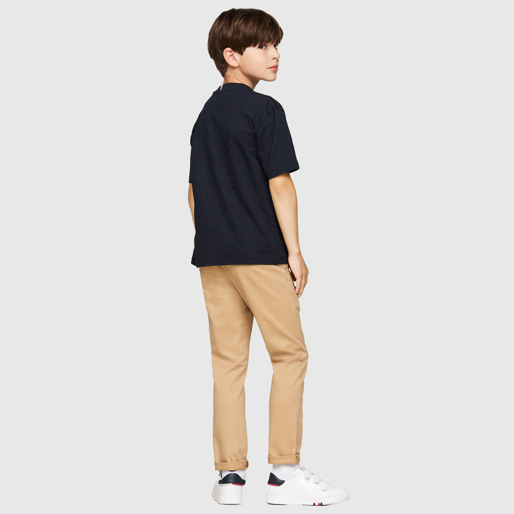 Kids Embroidered T-Shirt - Navy