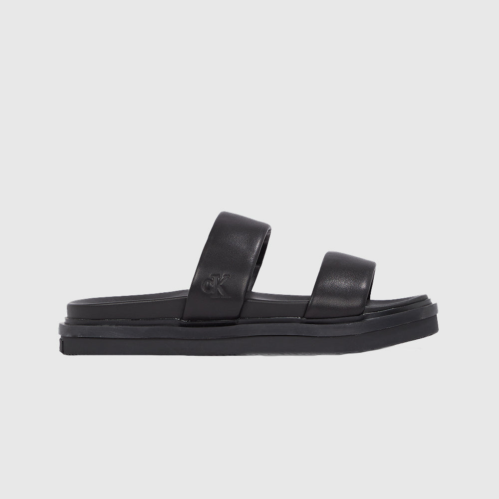 Flat Molded Doublebar Sandal - Black*