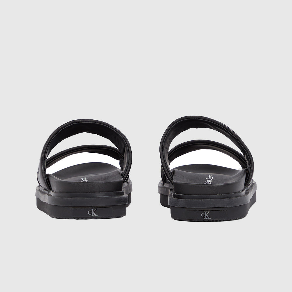 Flat Molded Doublebar Sandal - Black*