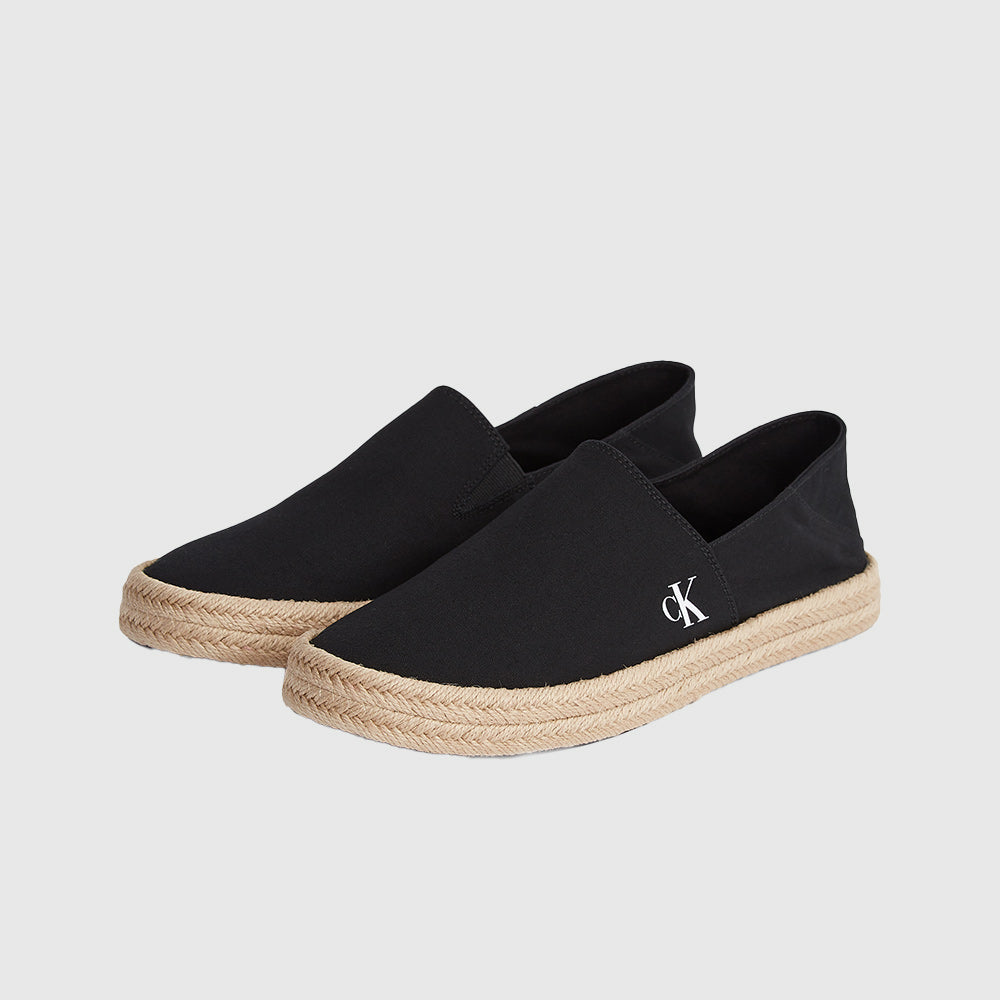 Logo Detail Espadrille Shoes - Black*