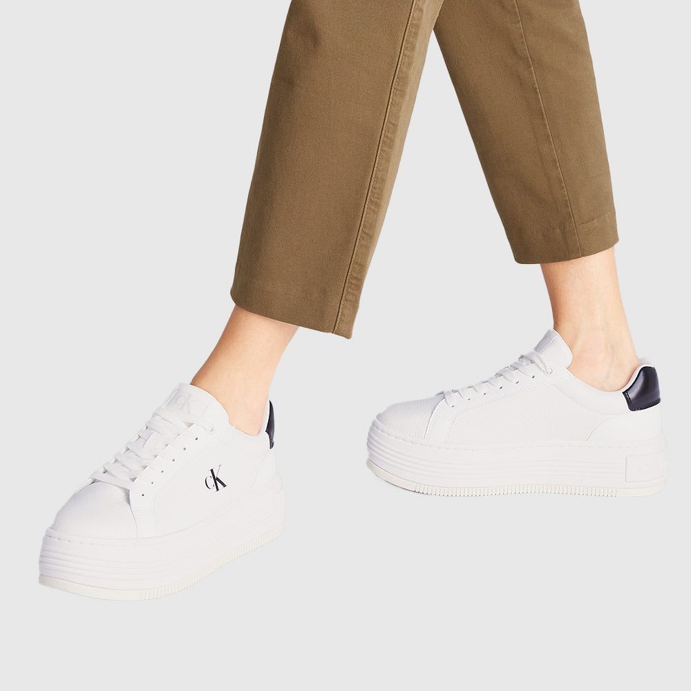 Bold Flatform Low Lace - White*