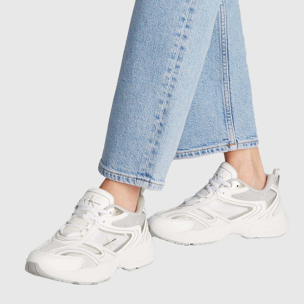 Retro Tennis Mesh Runner - White Multi*