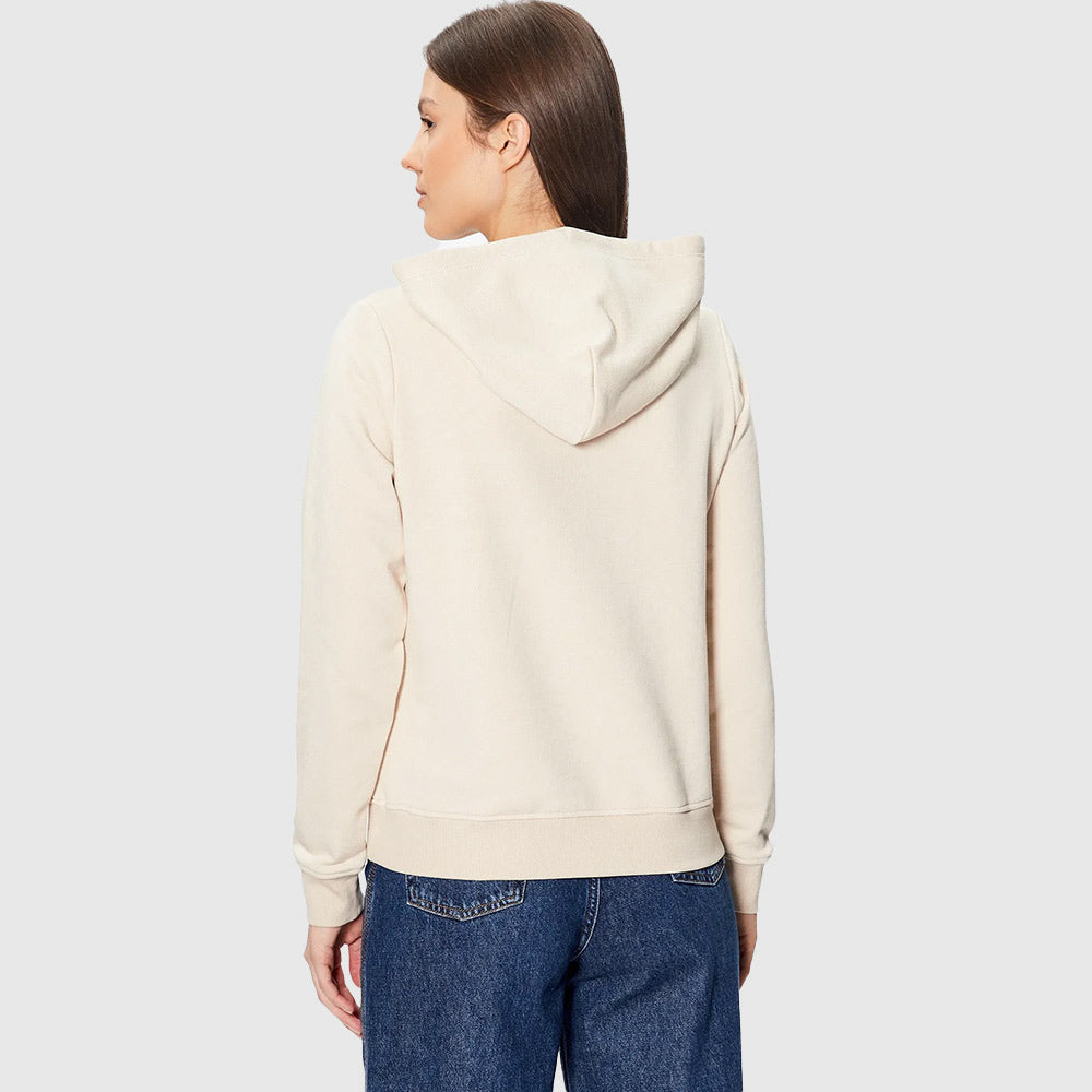 Regular Linear Hoodie - Beige*