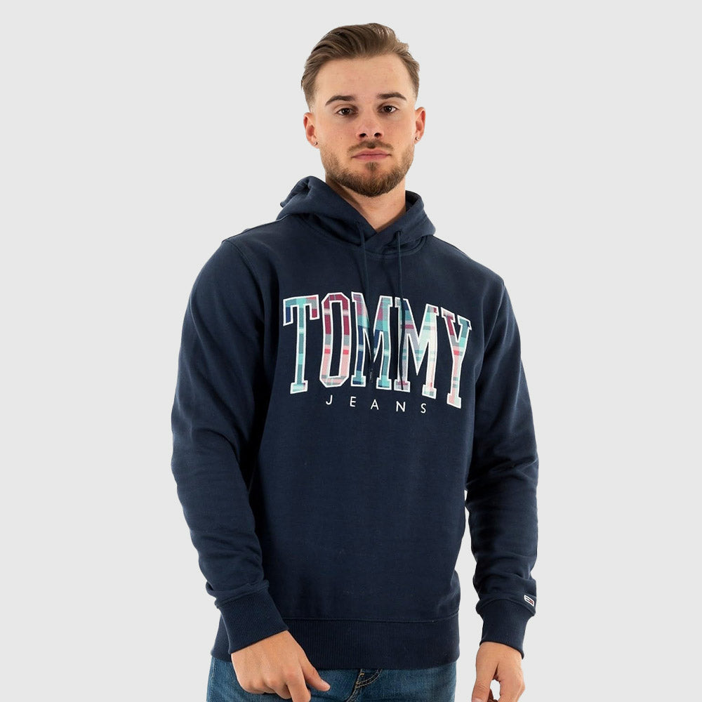 Regular Tartan Hoodie - Navy*