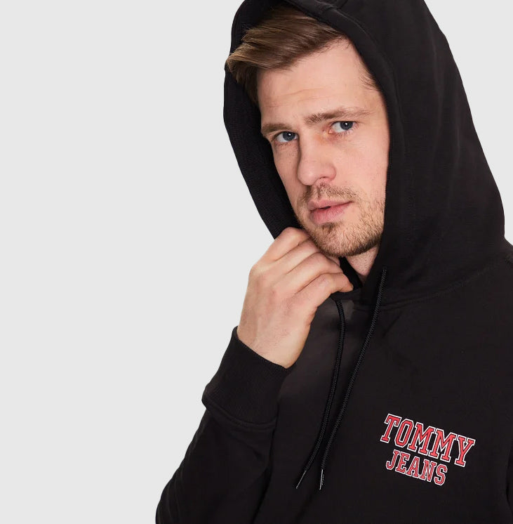 Regular Entry Graphic Hoodie - Black*