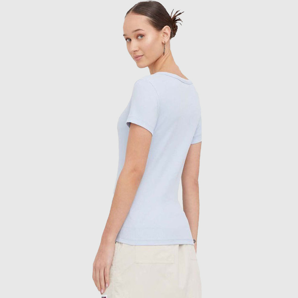 Slim V-Neck Essential Tee - Light Blue*