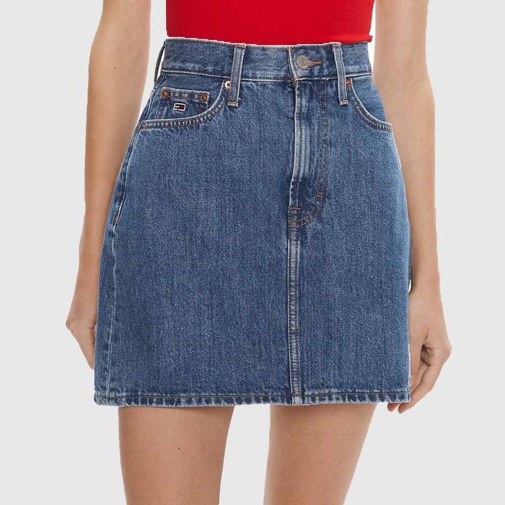 Ultra High Mom Skirt - Denim Medium*