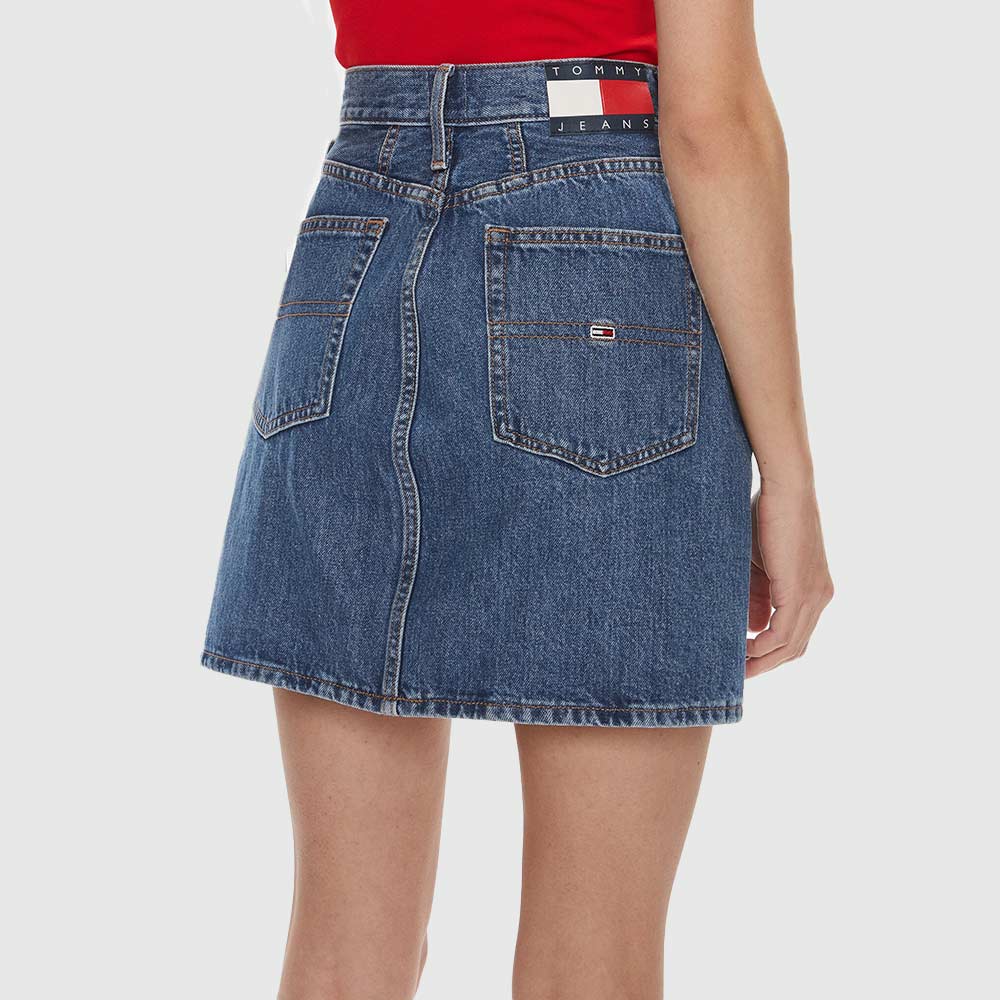 Ultra High Mom Skirt - Denim Medium*