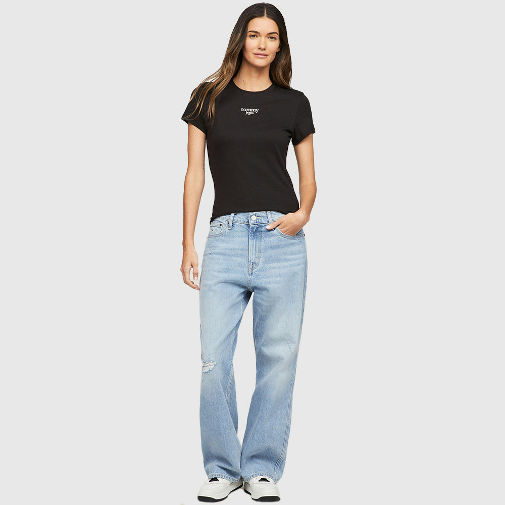 Slim Essential Logo Tee - Black*