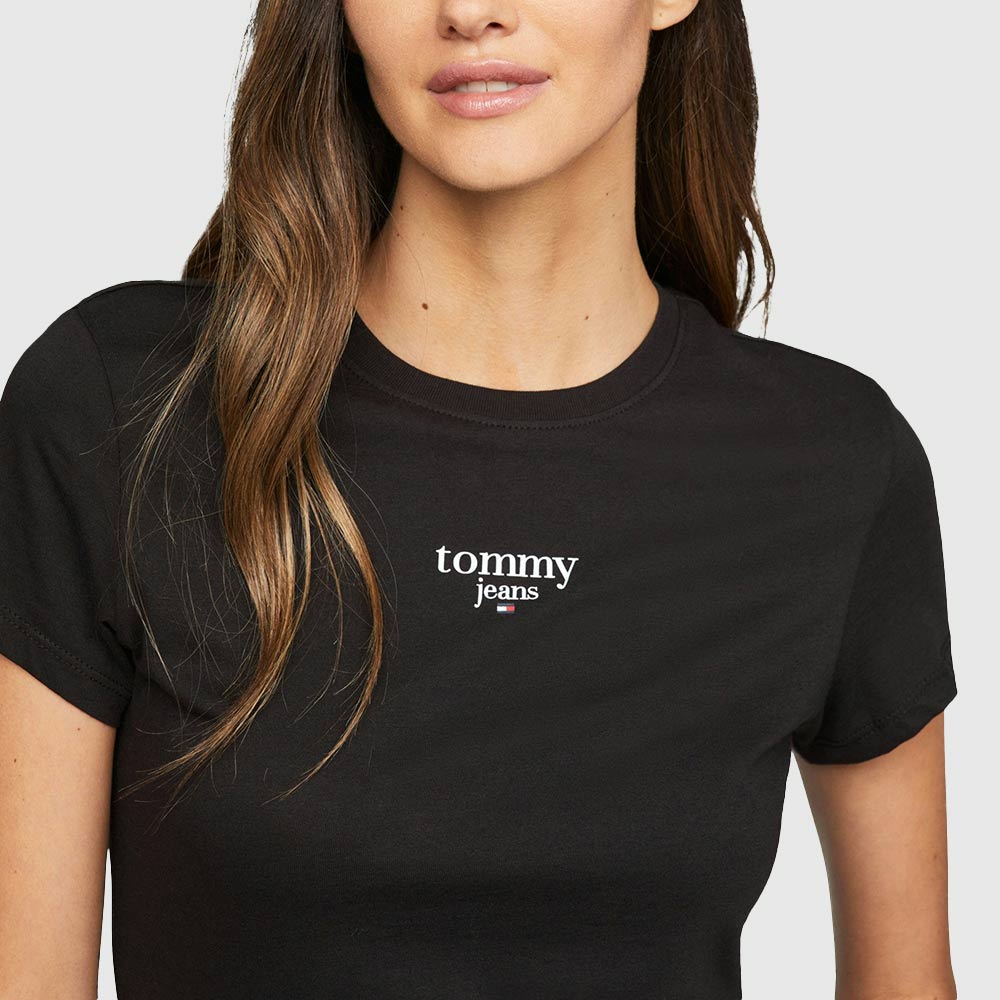 Slim Essential Logo Tee - Black*
