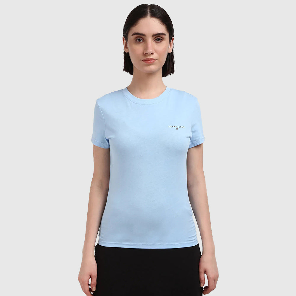 Slim Linear Tee - Light Blue*