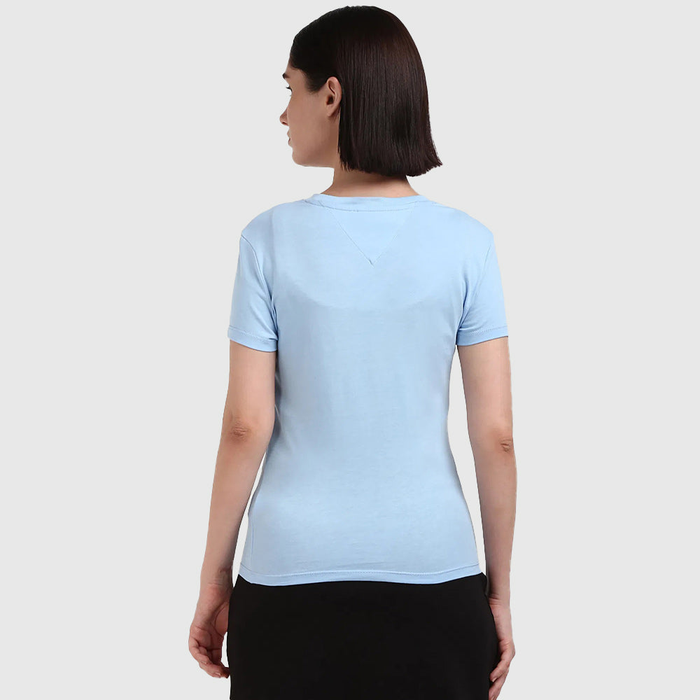 Slim Linear Tee - Light Blue*