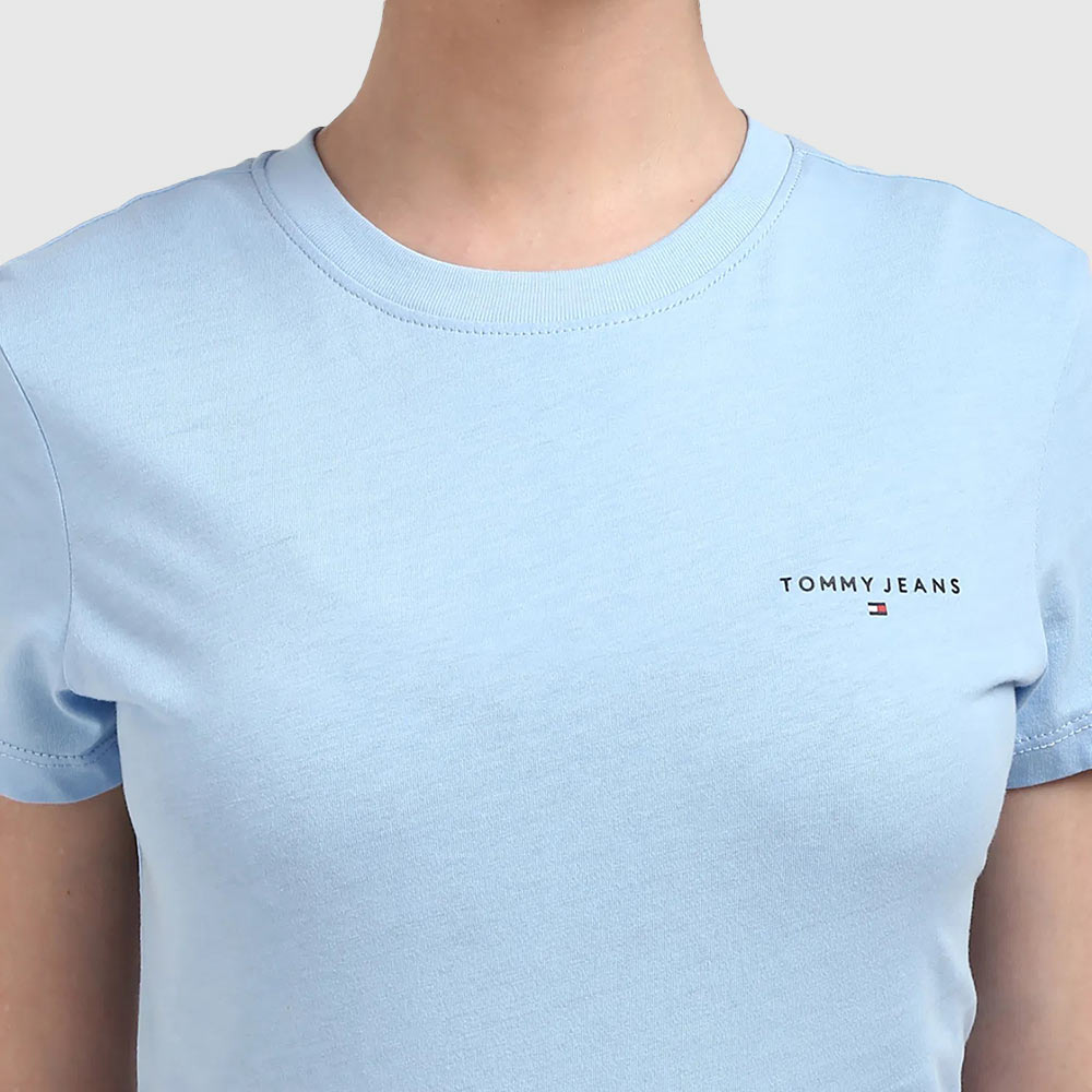 Slim Linear Tee - Light Blue*