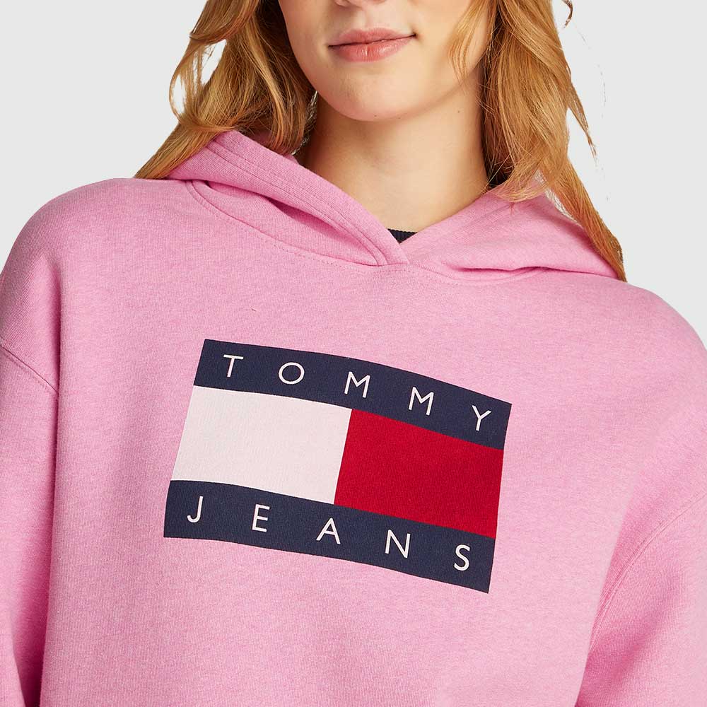 Melange Flag Hoodie - Pink*