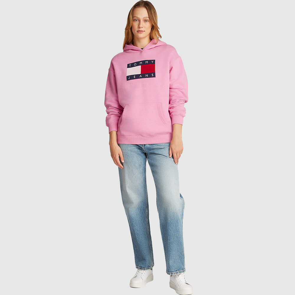 Melange Flag Hoodie - Pink*