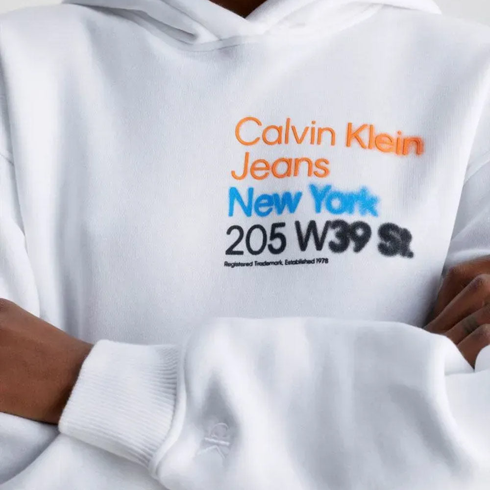 Motion Blur Logo Hoodie - White*
