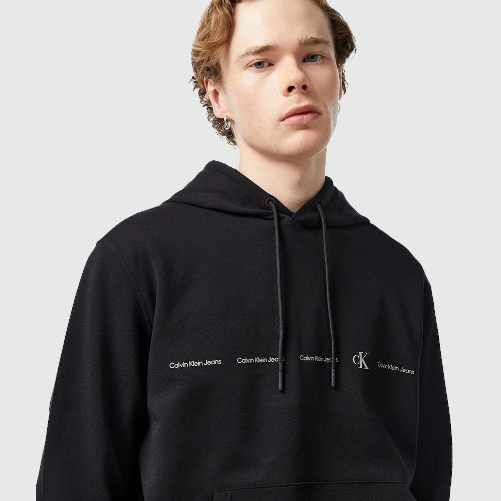 Logo Repeat Hoodie - Black*