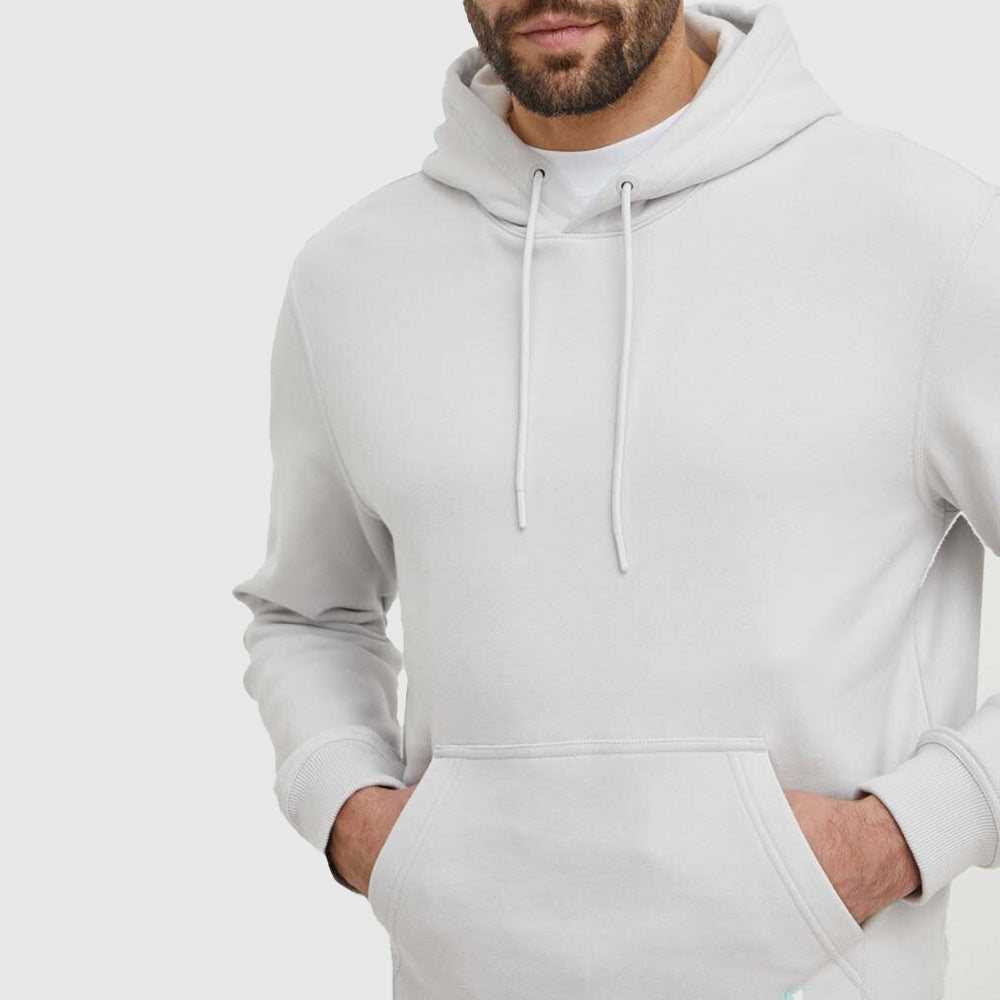 Blown Up Diffused Stacked Hoodie - Light Grey*