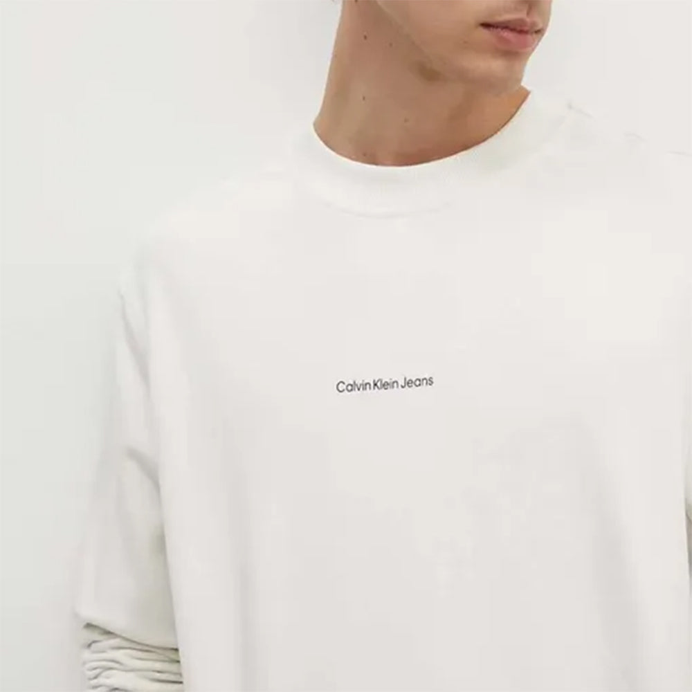Grid Map Crew Neck Sweatshirt - Ivory*