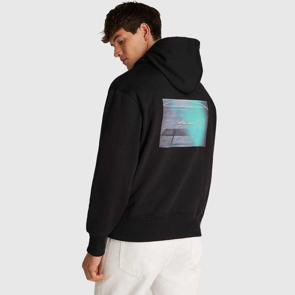 Basketball Court Graphic Hoodie - Black*