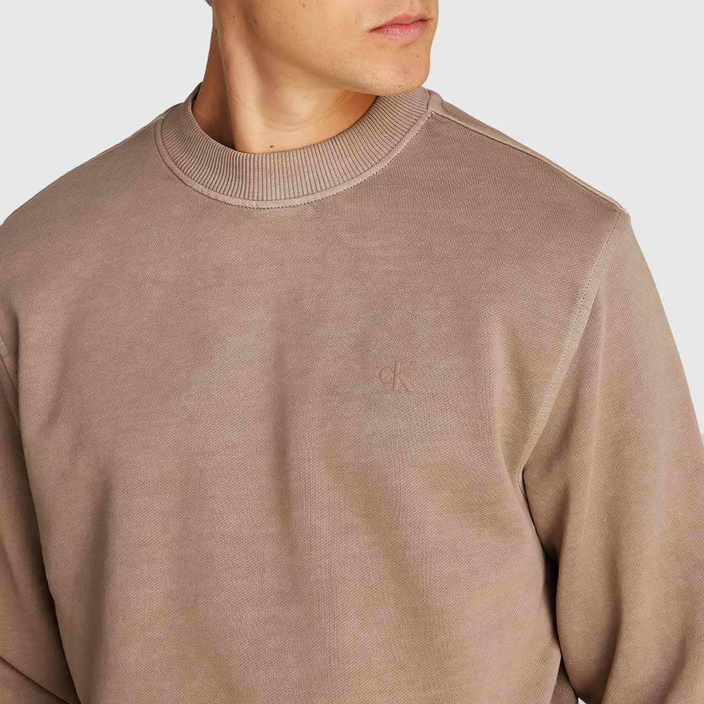 Washed Puff Print Sweatshirt - Taupe*