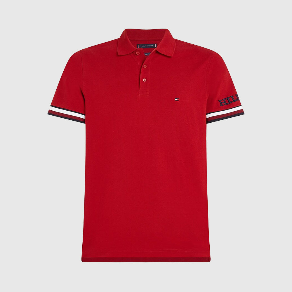 Monotype Cuff Slim Polo - Red*