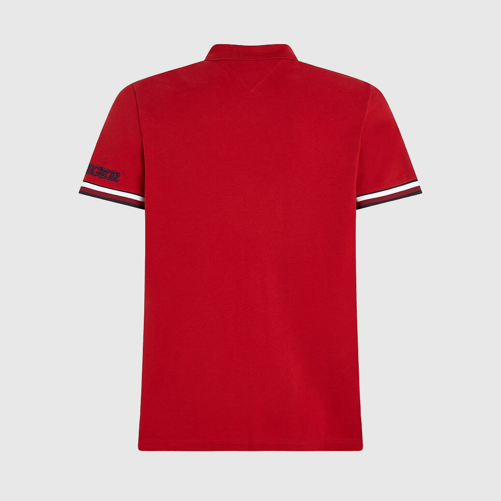 Monotype Cuff Slim Polo - Red*