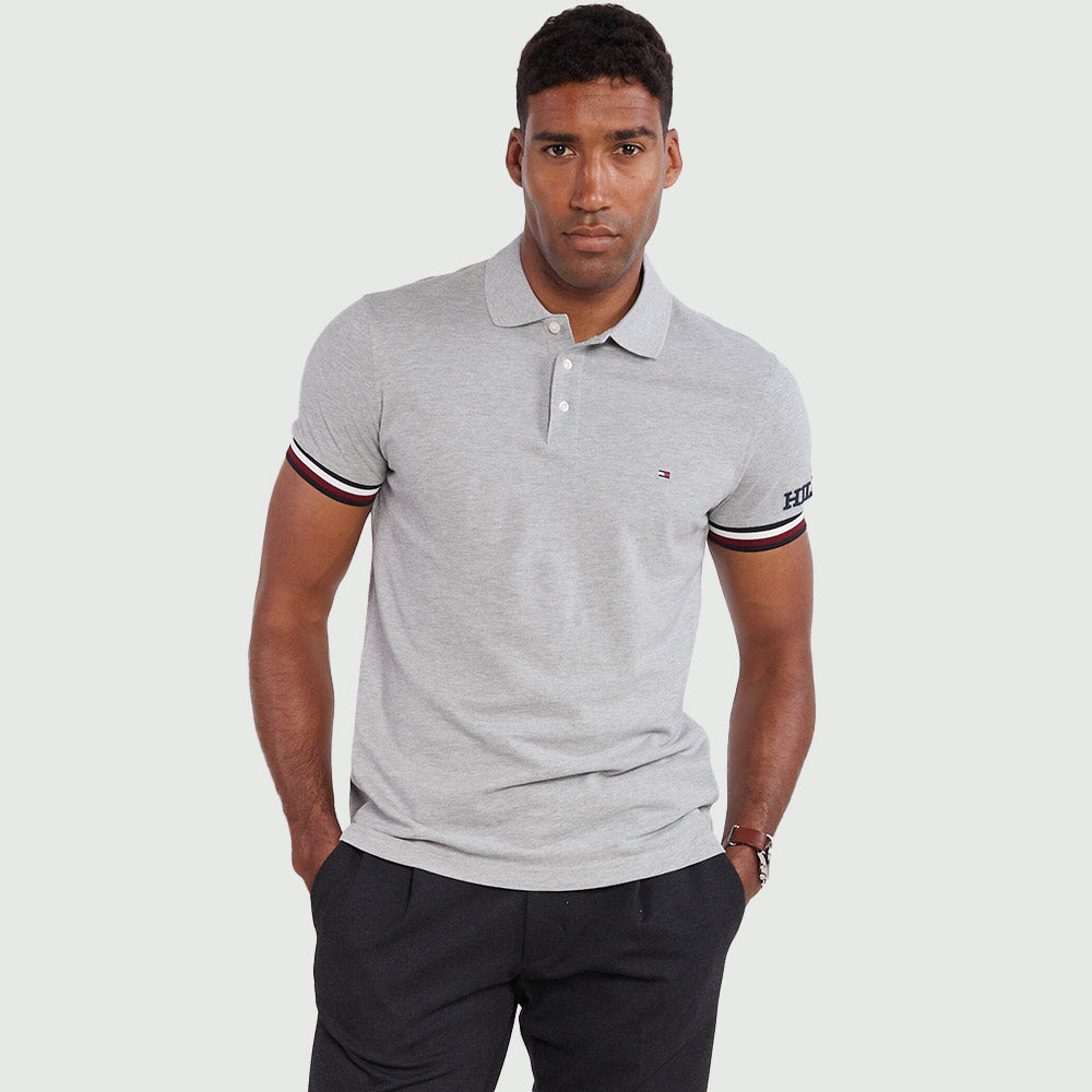 Monotype Cuff Slim Polo - Grey*