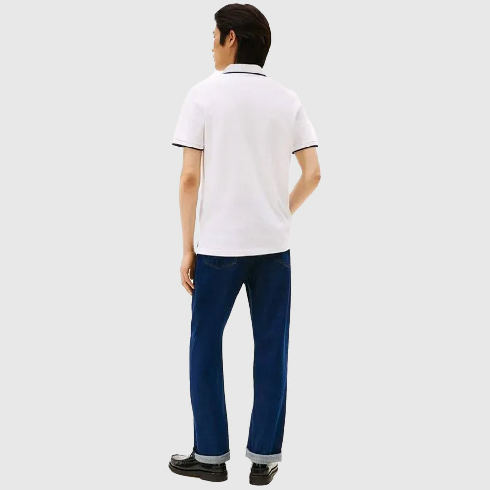 Linen Pique Polo - White*