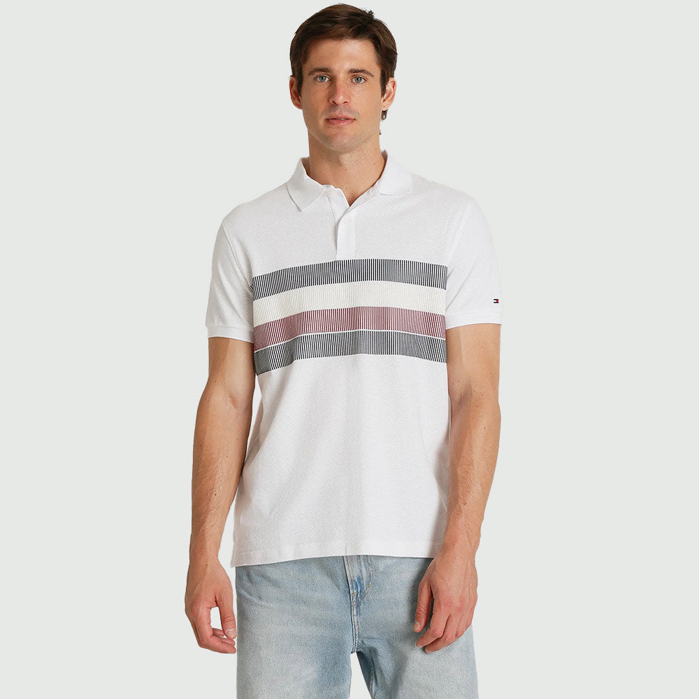 Shadow Stripe Regular Polo - White*