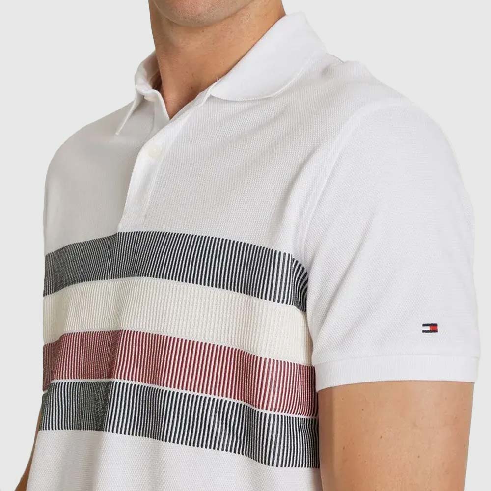 Shadow Stripe Regular Polo - White*
