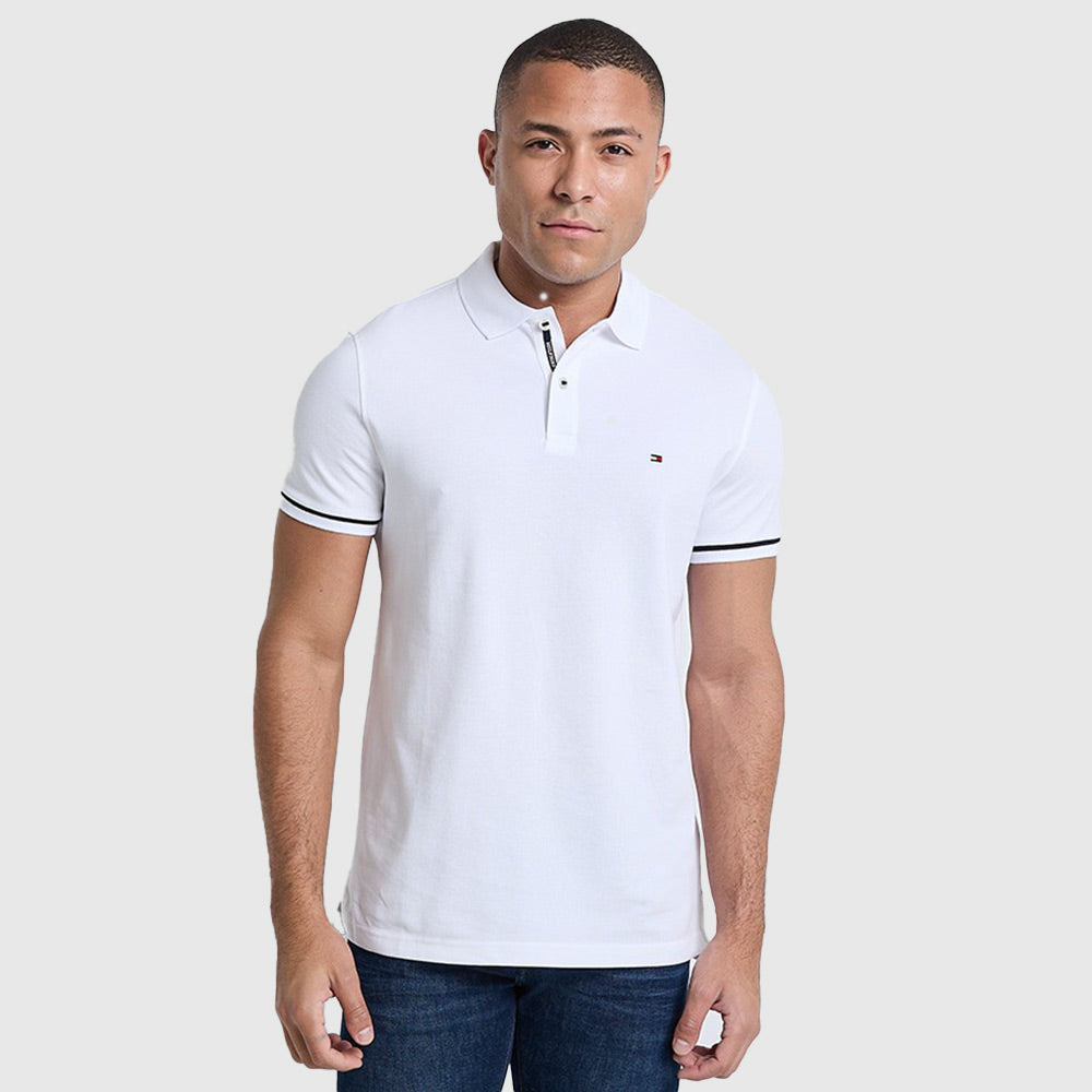 Under Placket Regular Polo - White*